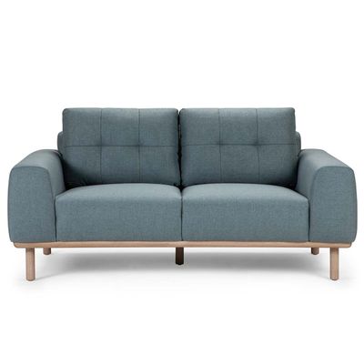 Sofá Rosen Biada 2 Cuerpos Tela Azul