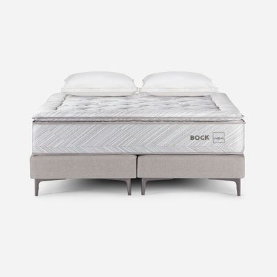 Cama Europea Bock S. King+Almohada Microfibra Copper Health