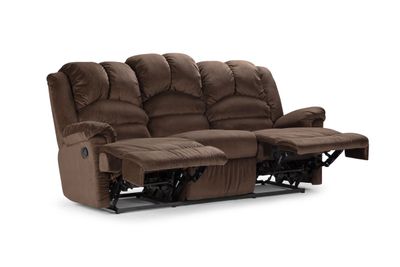Sofá Reclinable Rosen Jarrie 3 Cuerpos Chex Manual Tela Café