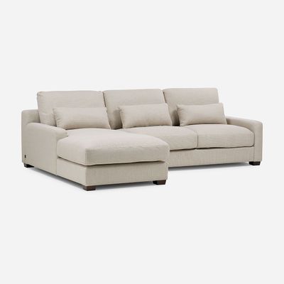 Sofá Seccional Izquierdo Soroa Small Tela Crudo