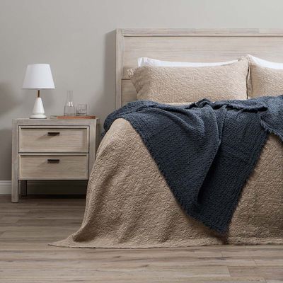 Manta Light Waffle Stone 130 x 220 cm