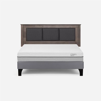 Cama Europea Pratta 2 Plazas BN Pata Madera+ Respaldo Rachel