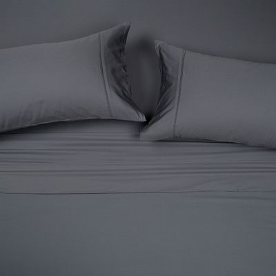 Sábana Rosen 300 Hilos Algodón Lisa Humo 2 Plazas