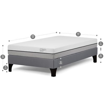 Imagen 2 del producto Cama Europea Pratta 1,5 Plazas 105x200 cm+Almohada F. Light