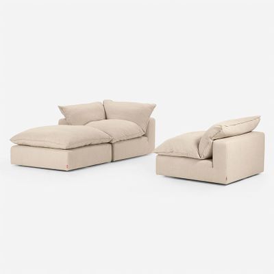 Imagen 2 del producto Sofá Seccional Rosen Shanklin Izquierdo 3 Piezas Tela Beige