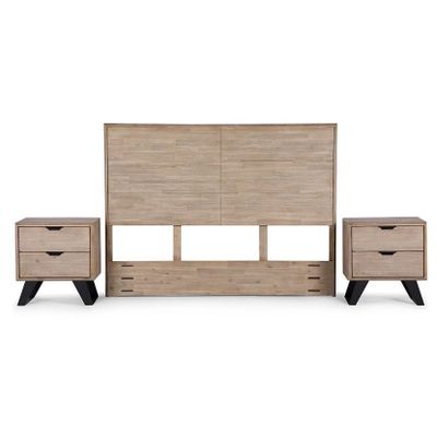 Set Respaldo King + Veladores Rosen Culver