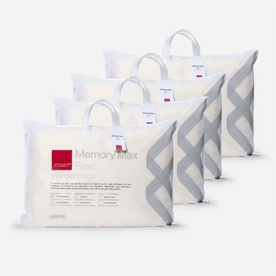 Set 4 Almohadas Rosen Memory Max Basic Americana 42x62 cm