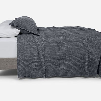 Imagen 2 del producto Colcha Algodón Textura Favo Grafito King