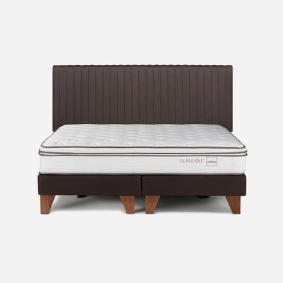 Cama Classique+ King + Respaldo Lucio