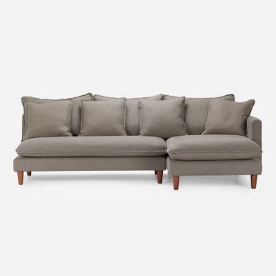 Imagen 1 del producto Sofá Seccional Rosen Dunster Derecho Tela Smoke