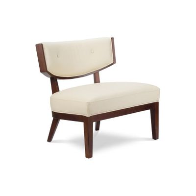 Poltrona Rosen A-550 Madera Cuero Beige