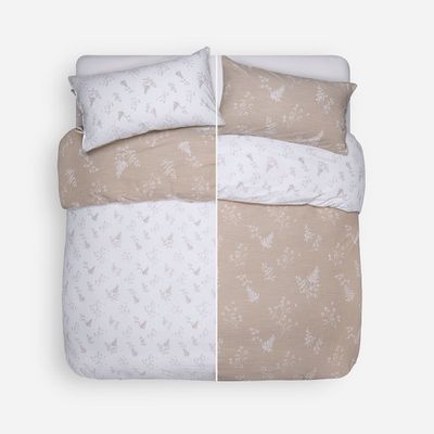 Funda Plumón Algodón Reversible Timeless Print Bichel King