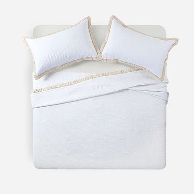 Imagen 1 del producto Cubrecama Algodón Albona Blanco King