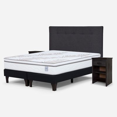 Imagen 2 del producto Cama Europea Neo Plus King+Respaldo N Bennet Grafito+Velador