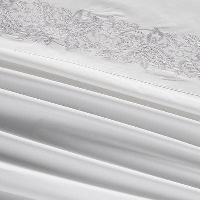 Imagen 2 del producto Sábana Rosen 300 Hilos Algodón Bordada Blanco King