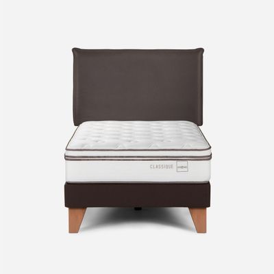 Cama Europea Rosen Classique+ 1,5 Plazas + Respaldo Maurice