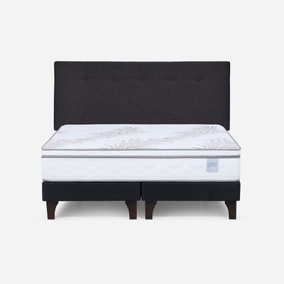 Imagen 1 del producto Cama Europea Neo Plus King + Respaldo New Bennet Grafito