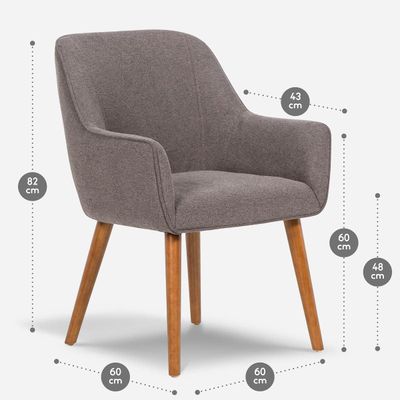 Imagen 2 del producto Poltrona Rosen Matilda Tela Marrón