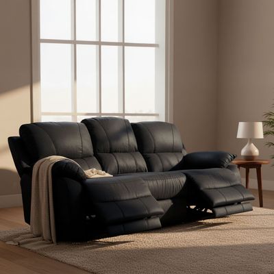 Imagen 2 del producto Sofá Reclinable Rosen Orson 3 Cuerpos Tela Manual Stone