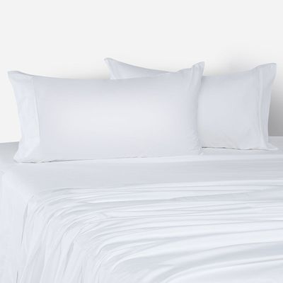 Sábana de 300 Hilos Algodón Orgánico Blanca Súper King