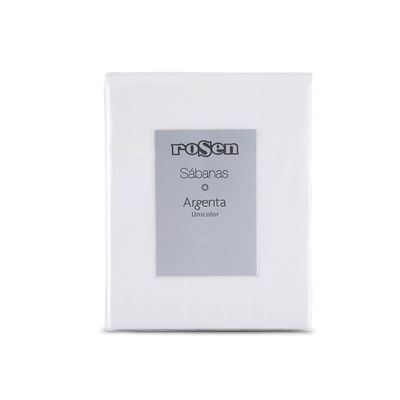 Sábana Rosen 200 Hilos Algodón Lisa Blanca 1 Plaza