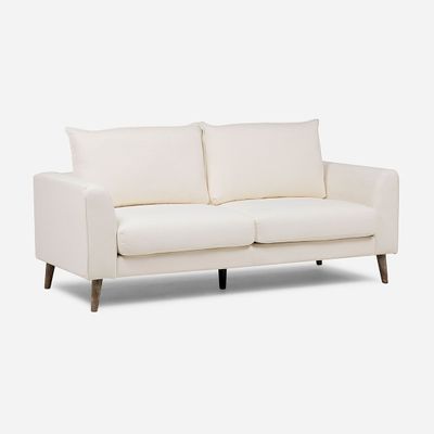 Sofá Biran 3 Cuerpos Tela Crudo