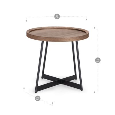 Imagen 2 del producto Mesa Lateral Rosen Liberty 50 x 50 cm Nogal
