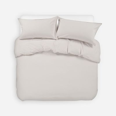 Funda Plumón Froens Algodón Orgánico Gris Perla King