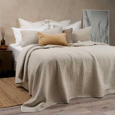 Imagen 2 del producto Cubrecama Algodón Velvet Salzweg Greige Súper King