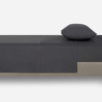 Sábana Rosen 180 Hilos Lisa Charcoal 1,5 Plazas