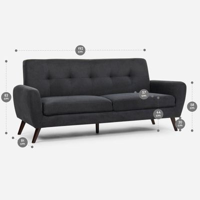 Imagen 2 del producto Sofá Rosen Adele 3 Cuerpos Tela Grafito