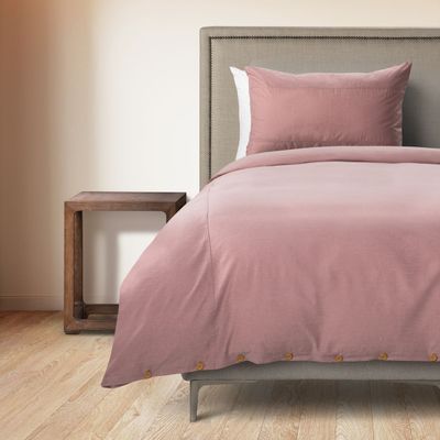 Imagen 2 del producto Funda Plumón Rosen Stamp Unicolor 1 Plaza Rosa