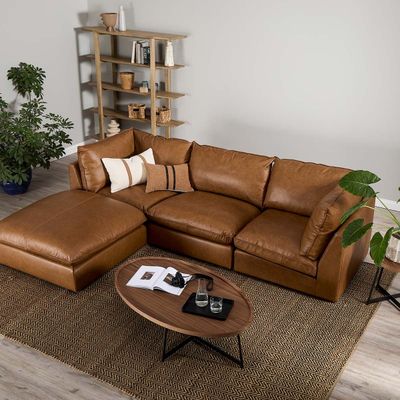 Imagen 2 del producto Sofá Modular Seattle 4 Piezas Cuero Camel