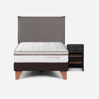 Cama Classique+ 1,5 Plazas + Muebles Maurice Grafito