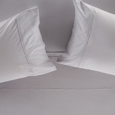 Imagen 1 del producto Sábana Rosen 200 Hilos Algodón Lisa Plata 1,5 Plazas