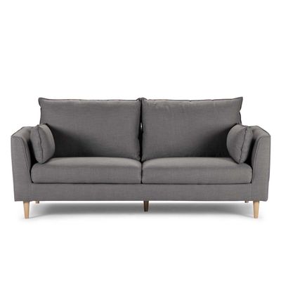 Sofá Rosen Cavour 3 Cuerpos Tela Cemento