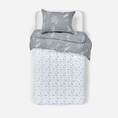 Imagen 2 del producto Plumón Reversible Soft Touch Astrid Gris/Blanco 1,5 Plazas