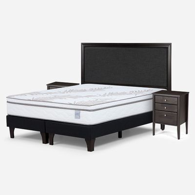 Imagen 2 del producto Cama Europea Neo Plus King + Respaldo+Veladores Issey