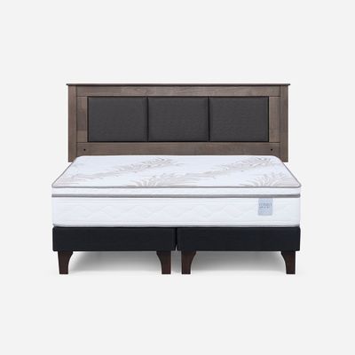 Cama Europea Neo Plus King 180x200 cm + Respaldo Rachel
