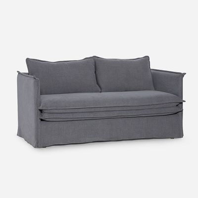 Sofá Rosen Rona 2 Cuerpos Tela Grafito