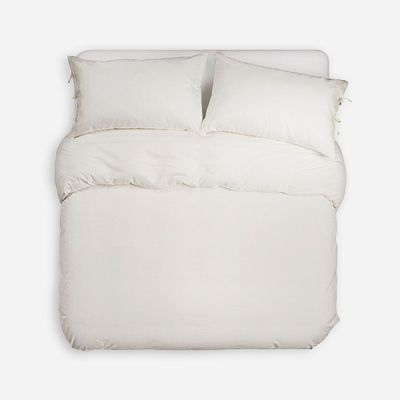 Imagen 2 del producto Funda Plumón Rosen Lino-Algodón Pure Liso King Blanco