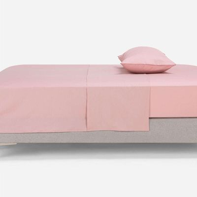 Imagen 2 del producto Sábana 144 Hilos Lisa Rosa 1,5 Plazas