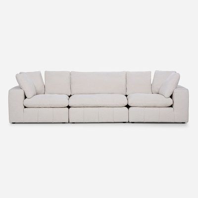 Imagen 2 del producto Sofá Seccional Rosen Dornie Tela 3 Piezas Blanco Crudo