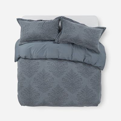 Funda Plumón Algodón Pure Vaduz Gris 2 Plazas