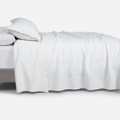 Imagen 2 del producto Colcha Algodón Textura Favo Blanco King