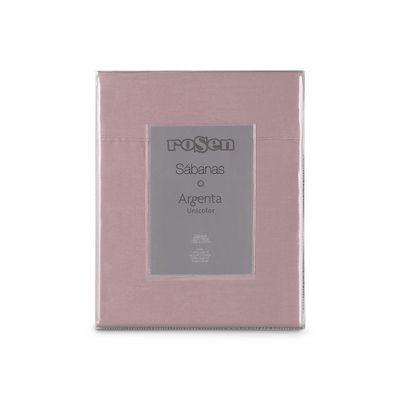 Sábana Rosen 200 Hilos Algodón Lisa Malva 1 Plaza