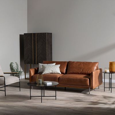 Imagen 2 del producto Sofá Rosen Westwood 3 Cuerpos Cuero Camel