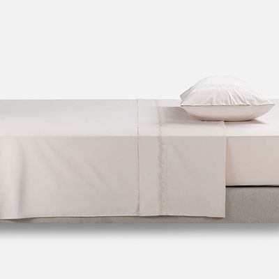 Sábana Rosen 220 Hilos Bordada Botánica Natural 1 Plaza