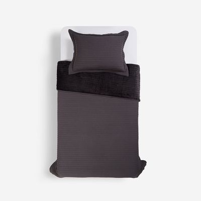 Imagen 2 del producto Cobertor Flannel Supersoft Grafito 1.5 Plazas