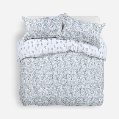 Funda Plumón Algodón Reversible Estampada Capri King